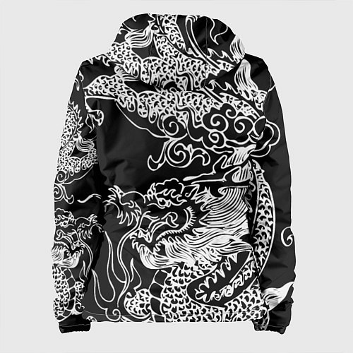 Женская куртка Белый дракон на черном / 3D-Черный – фото 2