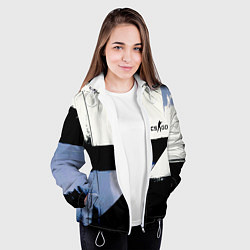 Куртка с капюшоном женская CS GO контрудар, цвет: 3D-белый — фото 2