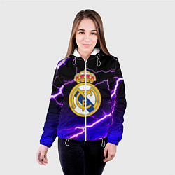 Куртка с капюшоном женская Real Madrid storm, цвет: 3D-белый — фото 2