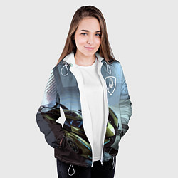 Куртка с капюшоном женская Lamborghini - motorsport extreme, цвет: 3D-белый — фото 2