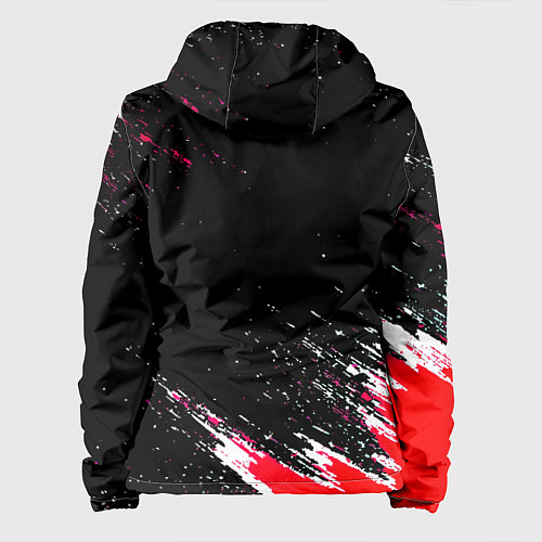 Женская куртка Ведьмак текстура краски / 3D-Черный – фото 2