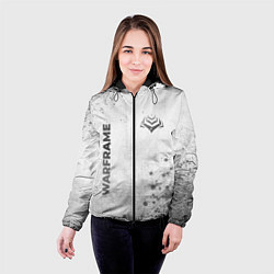 Куртка с капюшоном женская Warframe - white gradient вертикально, цвет: 3D-черный — фото 2