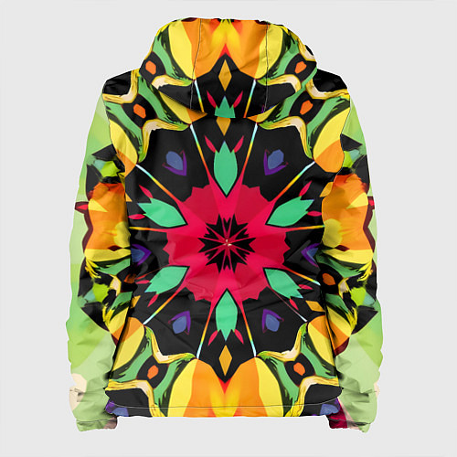 Женская куртка Салатовый калейдоскоп / 3D-Черный – фото 2