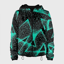 Куртка с капюшоном женская The triangle is light blue, цвет: 3D-черный