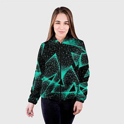 Куртка с капюшоном женская The triangle is light blue, цвет: 3D-черный — фото 2