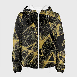 Куртка с капюшоном женская Triangle yellow with dots, цвет: 3D-белый