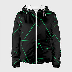 Куртка с капюшоном женская Color light green line, цвет: 3D-белый