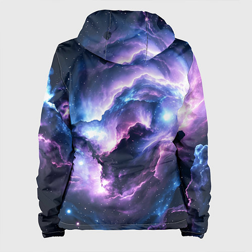 Женская куртка Фиолетовая туманность / 3D-Черный – фото 2