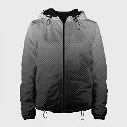 Куртка с капюшоном женская Текстурированный градиент тёмно-серый, цвет: 3D-черный