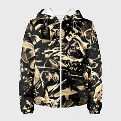 Куртка с капюшоном женская Итальянские мемы с животными, цвет: 3D-белый