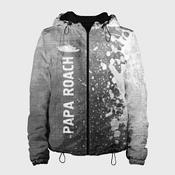 Куртка с капюшоном женская Papa Roach - grey gradient по-вертикали, цвет: 3D-черный