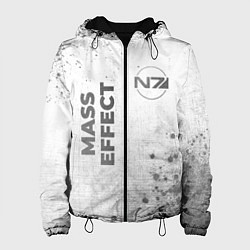 Куртка с капюшоном женская Mass Effect - white gradient вертикально, цвет: 3D-черный