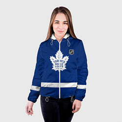 Куртка с капюшоном женская Торонто Мейпл Лифс хоккей, цвет: 3D-белый — фото 2