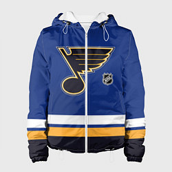 Куртка с капюшоном женская Сент Луис Блюз хоккей, цвет: 3D-белый