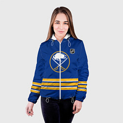Куртка с капюшоном женская Баффало Сейбрз хоккей, цвет: 3D-белый — фото 2