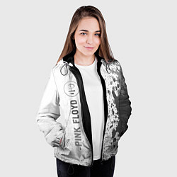 Куртка с капюшоном женская Pink Floyd - white gradient по-вертикали, цвет: 3D-черный — фото 2
