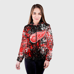 Куртка с капюшоном женская Detroit Red Wings NHL black, цвет: 3D-черный — фото 2