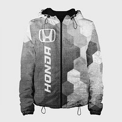 Куртка с капюшоном женская Honda - grey gradient по-вертикали, цвет: 3D-черный