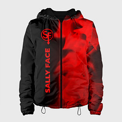 Куртка с капюшоном женская Sally Face - red gradient по-вертикали, цвет: 3D-черный