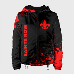 Куртка с капюшоном женская Saints Row - red gradient вертикально, цвет: 3D-черный