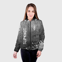 Куртка с капюшоном женская Slipknot - grey gradient вертикально, цвет: 3D-черный — фото 2