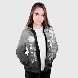 Куртка с капюшоном женская Red Hot Chili Peppers - grey gradient по-вертикали, цвет: 3D-черный — фото 2