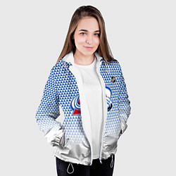 Куртка с капюшоном женская Колорадо Эвеланш - геометрический градиент, цвет: 3D-белый — фото 2