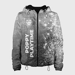 Куртка с капюшоном женская Poppy Playtime - grey gradient по-вертикали, цвет: 3D-черный