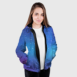 Куртка с капюшоном женская Ночное сияние, цвет: 3D-черный — фото 2
