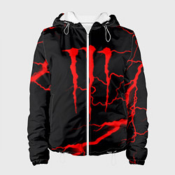 Куртка с капюшоном женская Monster energy storm red, цвет: 3D-белый