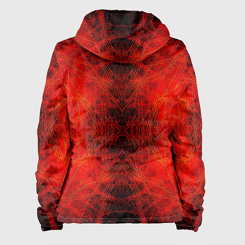 Женская куртка Красно-черная кожа дракона / 3D-Черный – фото 2