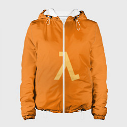Куртка с капюшоном женская Half-Life orange, цвет: 3D-белый