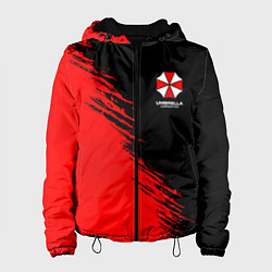 Куртка с капюшоном женская Umbrella Corp - red and black, цвет: 3D-черный