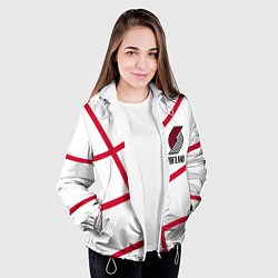 Куртка с капюшоном женская Трэйл Блэйзерс - белый мяч, цвет: 3D-белый — фото 2