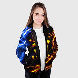 Куртка с капюшоном женская Doom молнии шторм, цвет: 3D-черный — фото 2