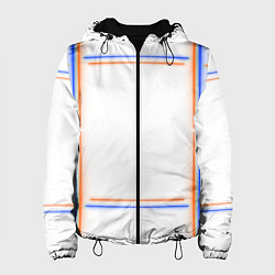 Куртка с капюшоном женская Neon white orange blue, цвет: 3D-черный