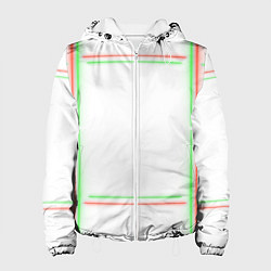 Куртка с капюшоном женская Neon light green red, цвет: 3D-белый