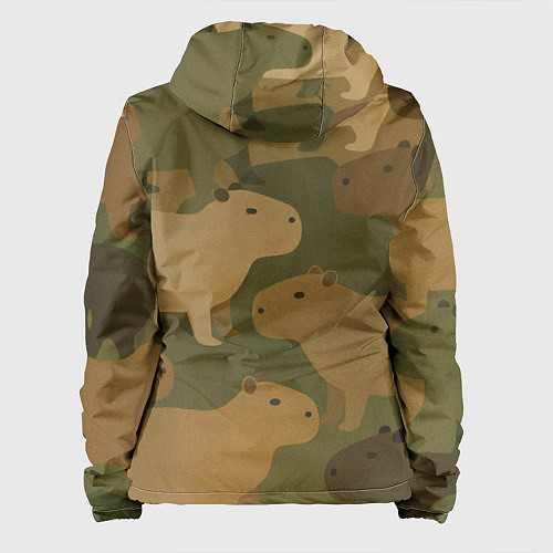 Женская куртка Капибара - камуфляж / 3D-Черный – фото 2