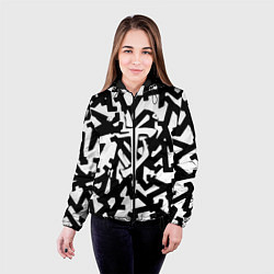 Куртка с капюшоном женская Doom x half life pattern, цвет: 3D-черный — фото 2