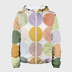 Куртка с капюшоном женская Цветочный горошек, цвет: 3D-белый