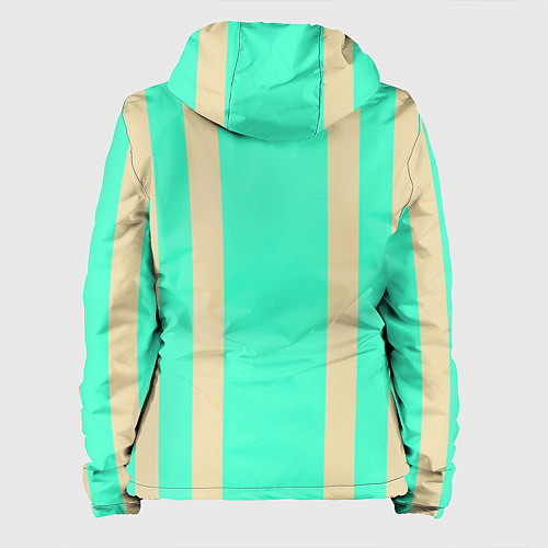 Женская куртка Color blue beige stripes / 3D-Черный – фото 2