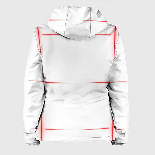 Женская куртка Color white red stripes / 3D-Черный – фото 2