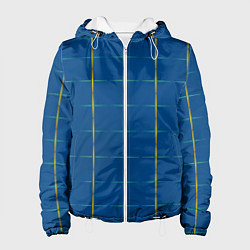 Куртка с капюшоном женская Color blue yellow cross, цвет: 3D-белый