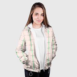 Куртка с капюшоном женская Color white stripes, цвет: 3D-белый — фото 2