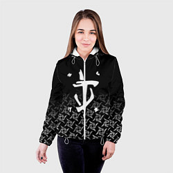 Куртка с капюшоном женская Doom ninja, цвет: 3D-белый — фото 2