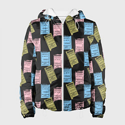 Куртка с капюшоном женская Советские билеты транспорта, цвет: 3D-белый
