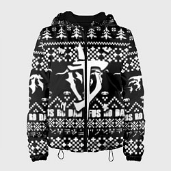 Куртка с капюшоном женская Doom x elders scrolls pattern, цвет: 3D-черный