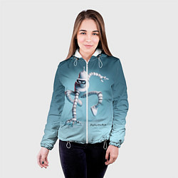 Куртка с капюшоном женская Spider Bender - meme, цвет: 3D-белый — фото 2