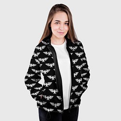 Куртка с капюшоном женская Империум человечества паттерн, цвет: 3D-черный — фото 2