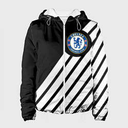 Куртка с капюшоном женская Chelsea geometry sport, цвет: 3D-белый
